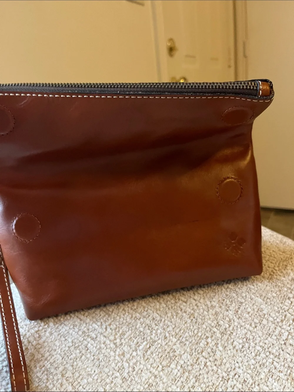 Patricia Nash VALERIE Fold-over Wristlet/Clutch Leather-Tooled Florence